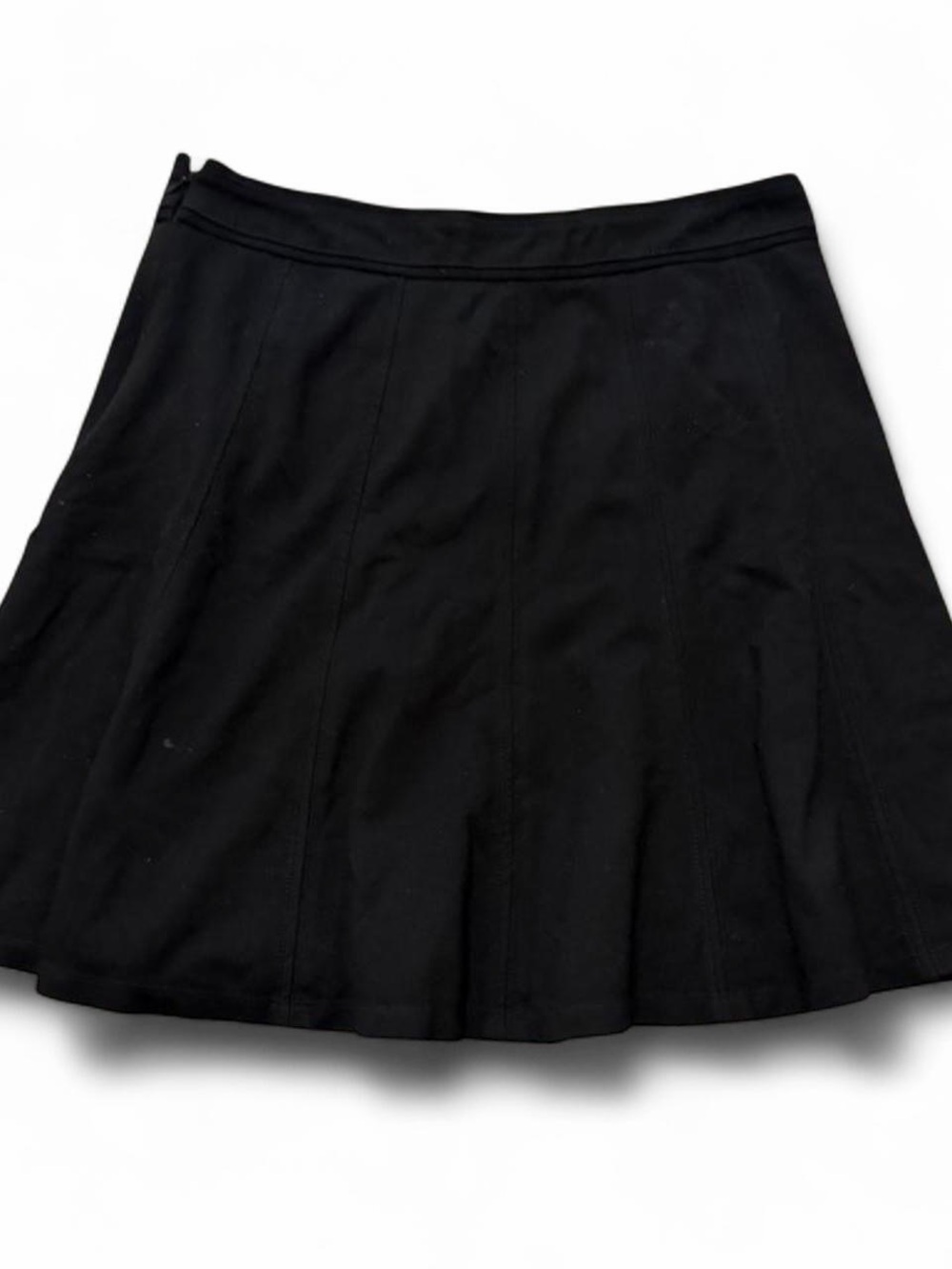 White House Black Market Black Midi A-Line Side Zipper Skirt